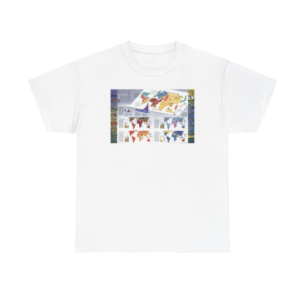 World Map - Population (1998) (Map) T-Shirt