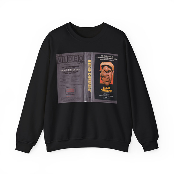 BEING DIFFERENT (VHS COVER) Crewneck Sweatshirt