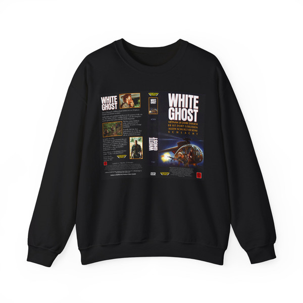 WHITE GHOST (VHS COVER) Crewneck Sweatshirt