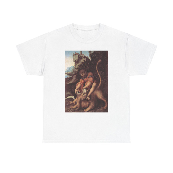 CRANACH, Lucas the Elder - Samson's Fight with the Lion (Artwork) T-Shirt