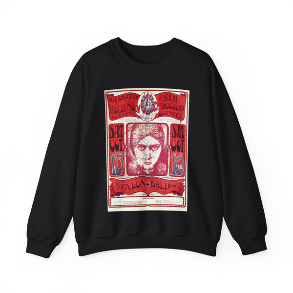 Big Brother and the Holding Company  1966 (Music Poster) Crewneck Sweatshirt