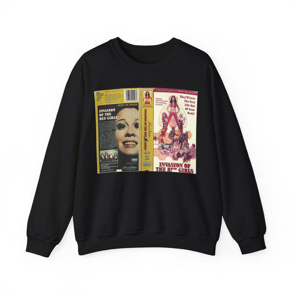 INVASION OF THE BEE GIRLS (VHS COVER) Crewneck Sweatshirt