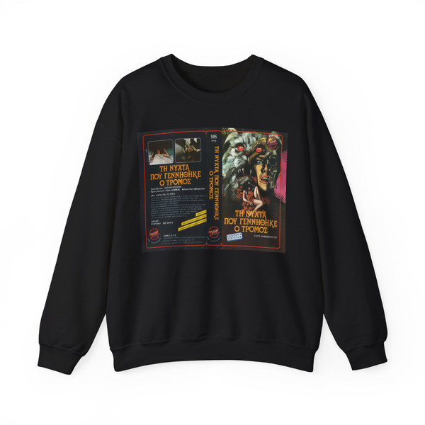 SEVEN DEATHS IN THE CATS EYE (VHS COVER) Crewneck Sweatshirt