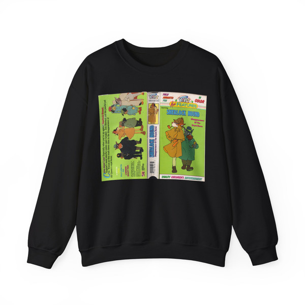 SHERLOCK HOUND DISAPPEARANCE OF THE ROYAL HORSE (VHS COVER) Crewneck Sweatshirt