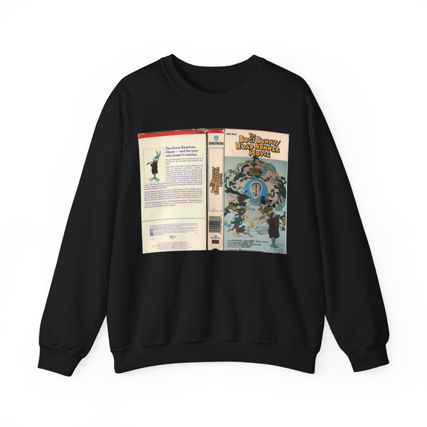 THE BUGS BUNNY ROAD RUNNER MOVIE (VHS COVER) Crewneck Sweatshirt
