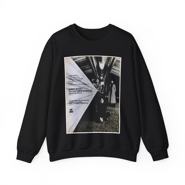 10cc 1974 (Music Poster) Crewneck Sweatshirt