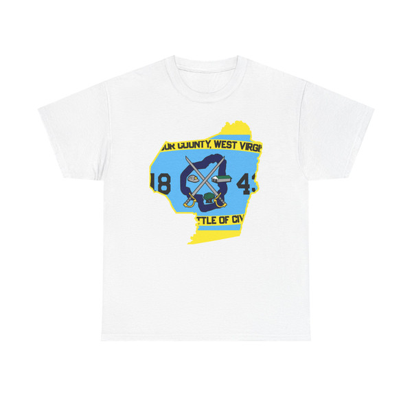 Flag map of Barbour County West Virginia (United States) T-Shirt