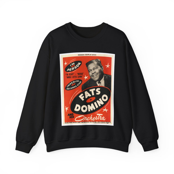 Fats Domino (Music Poster) Crewneck Sweatshirt