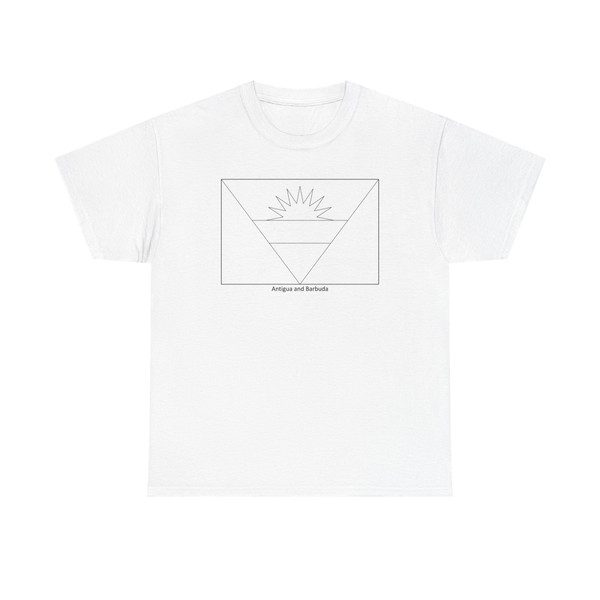 Flag of Antigua and Barbuda colouring page (Antigua and Barbuda) T-Shirt