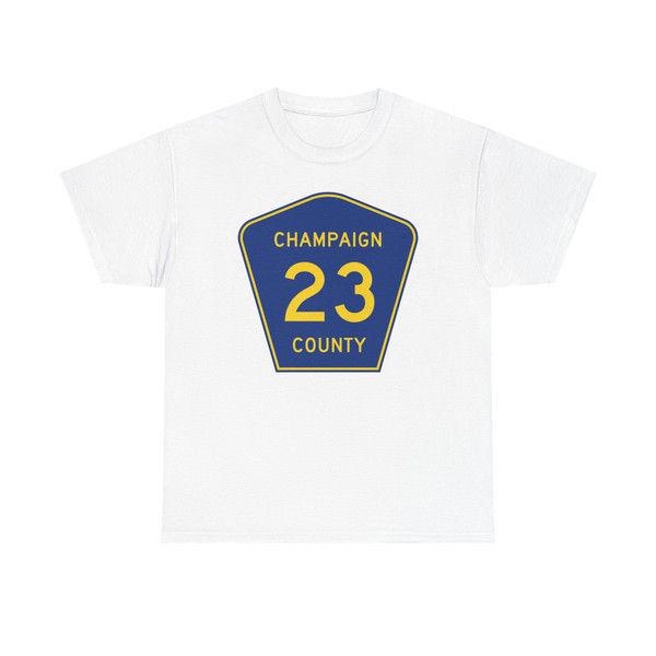 Champaign County 23 (Illinois) (Road Sign) T-Shirt