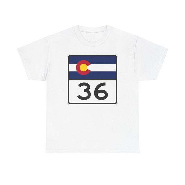 Colorado 36 (Colorado) (Road Sign) T-Shirt