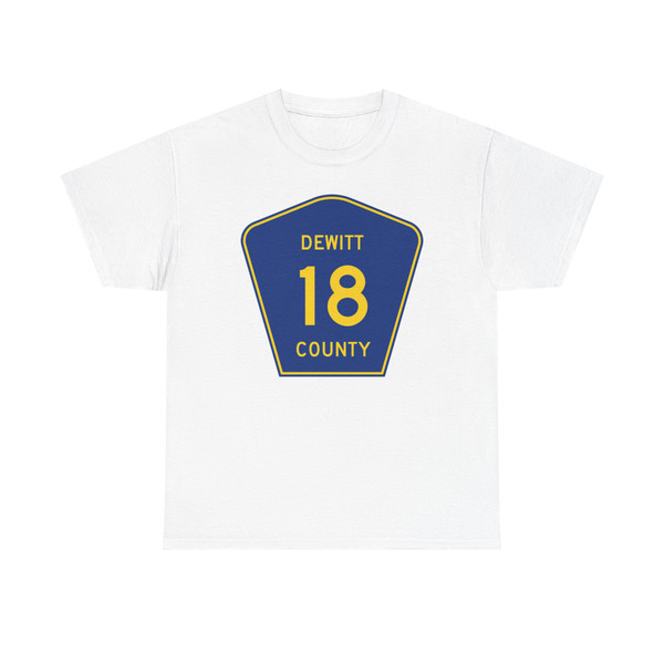 Dewitt County 18 (Illinois) (Road Sign) T-Shirt