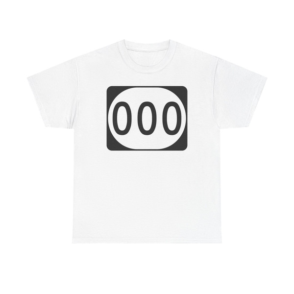 Elongated circle template 3-digit (Kentucky) (Road Sign) T-Shirt