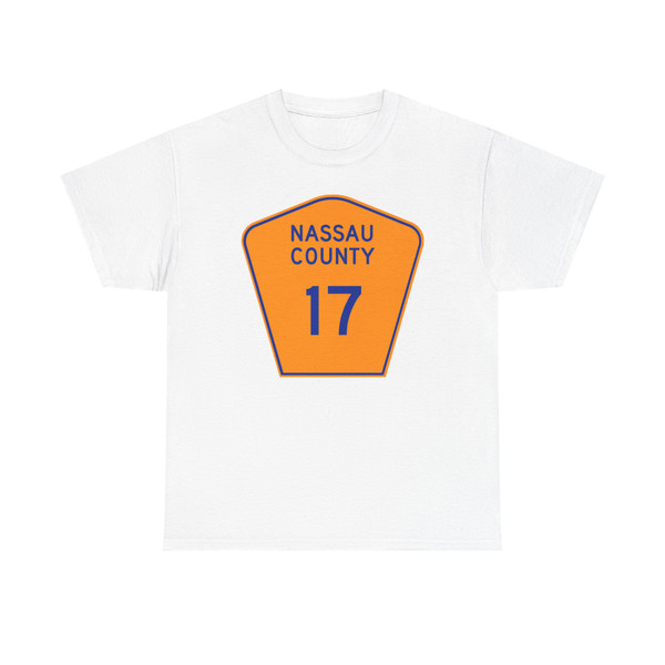Nassau County 17 NY (New York) (Road Sign) T-Shirt