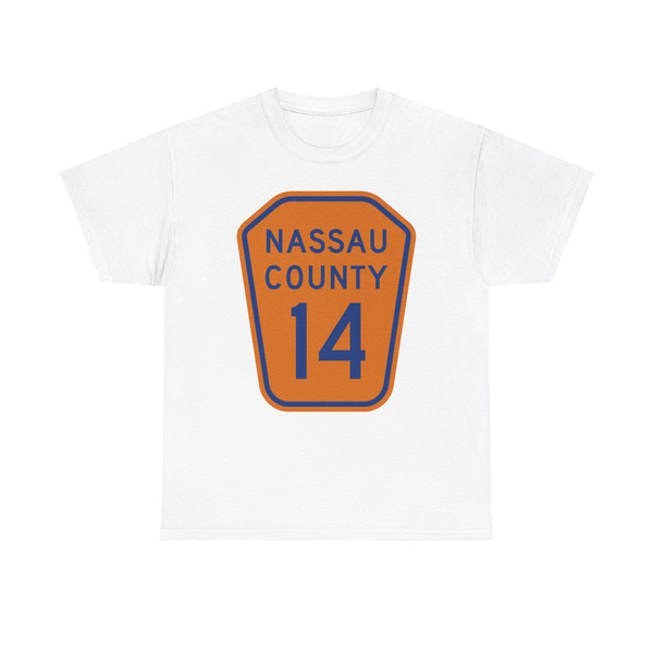 Nassau County 14 NY (New York) (Road Sign) T-Shirt