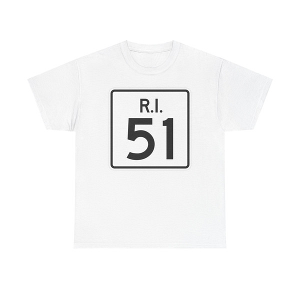 Rhode Island 51 (Rhode Island) (Road Sign) T-Shirt