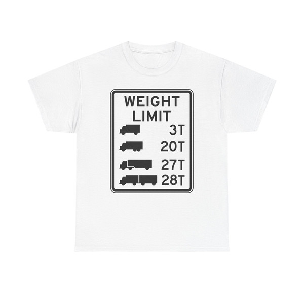 WEIGHT LIMIT me 3 om 2071 emmy 21 Ee 2ST Delaware R12-5-DE (Delaware) (Road Sign) T-Shirt