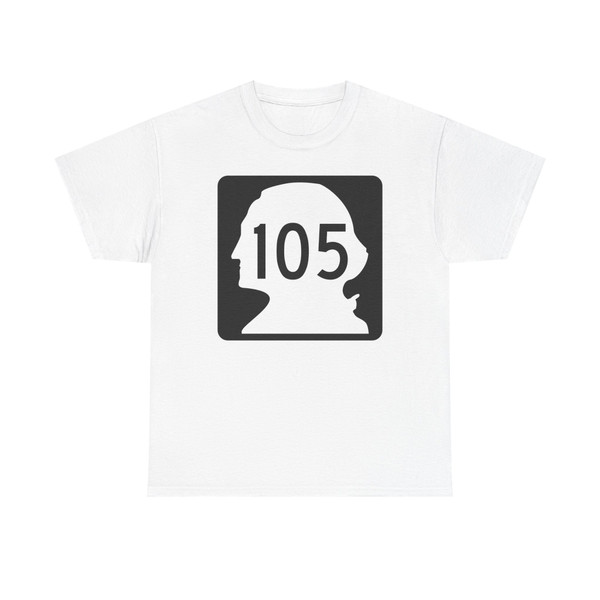WA-105 (Washington) (Road Sign) T-Shirt