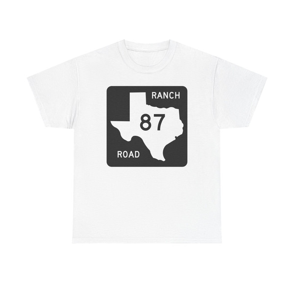 Texas RM 87 (Texas) (Road Sign) T-Shirt