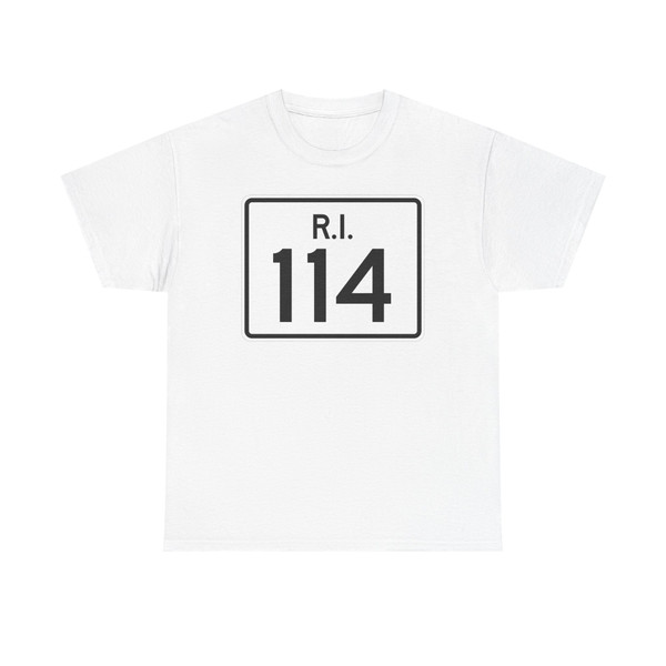 Rhode Island 114 (Rhode Island) (Road Sign) T-Shirt