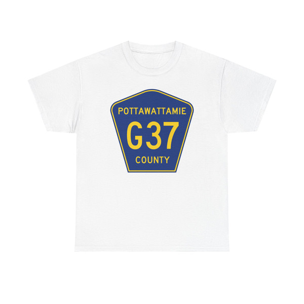 Pottawattamie County Route G37 IA (Iowa) (Road Sign) T-Shirt