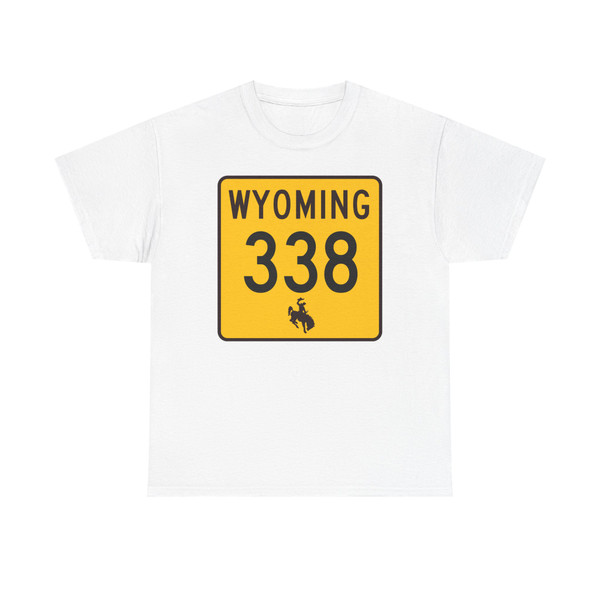 WY-338 (Wyoming) (Road Sign) T-Shirt