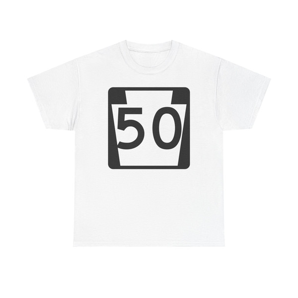PA-50 (Pennsylvania) (Road Sign) T-Shirt
