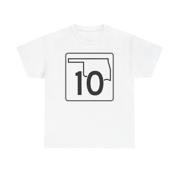 Oklahoma State Highway 10 (Oklahoma) (Road Sign) T-Shirt