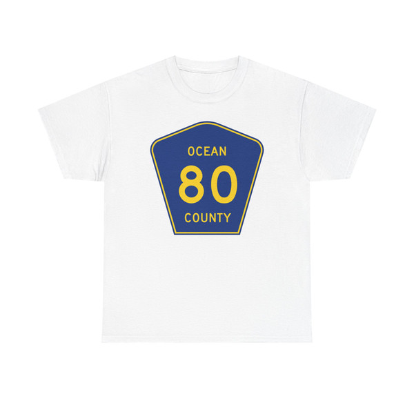 Ocean County Route 80 NJ (New Jersey) (Road Sign) T-Shirt