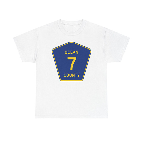 Ocean County Route 7 NJ (New Jersey) (Road Sign) T-Shirt