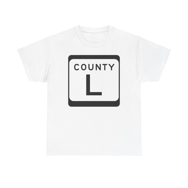 WIS County L (Wisconsin) (Road Sign) T-Shirt