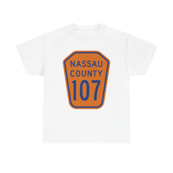 Nassau County 107 NY (New York) (Road Sign) T-Shirt