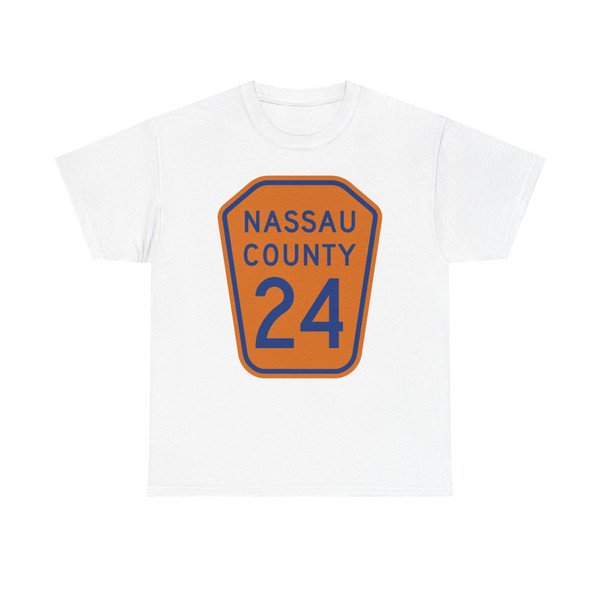 Nassau County 24 NY (New York) (Road Sign) T-Shirt