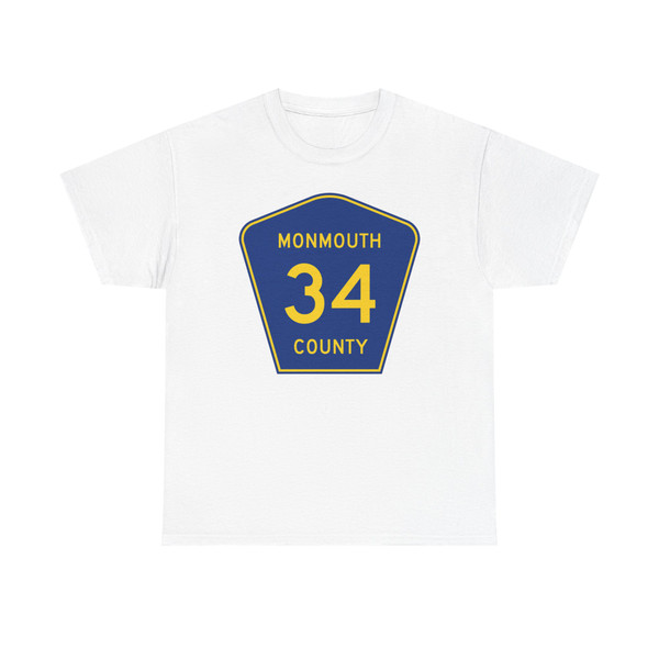 Monmouth County Route 34 NJ (New Jersey) (Road Sign) T-Shirt