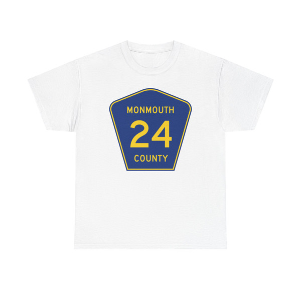 Monmouth County Route 24 NJ (New Jersey) (Road Sign) T-Shirt