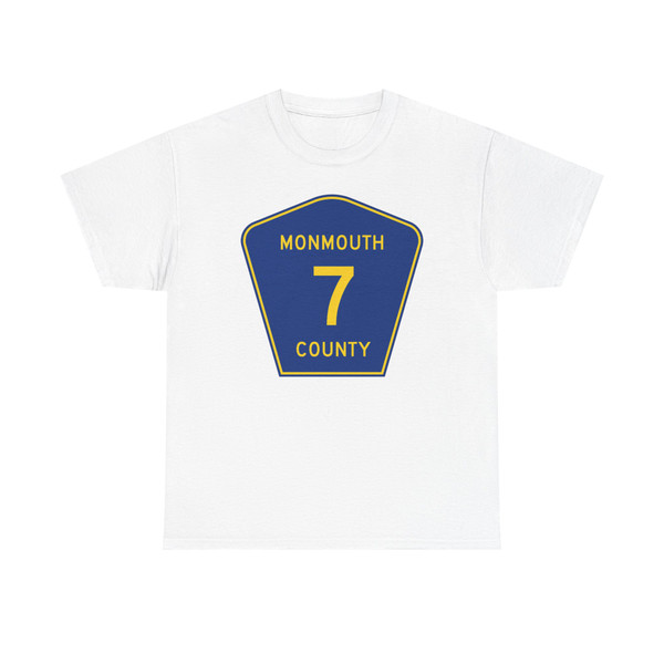 Monmouth County Route 7 NJ (New Jersey) (Road Sign) T-Shirt