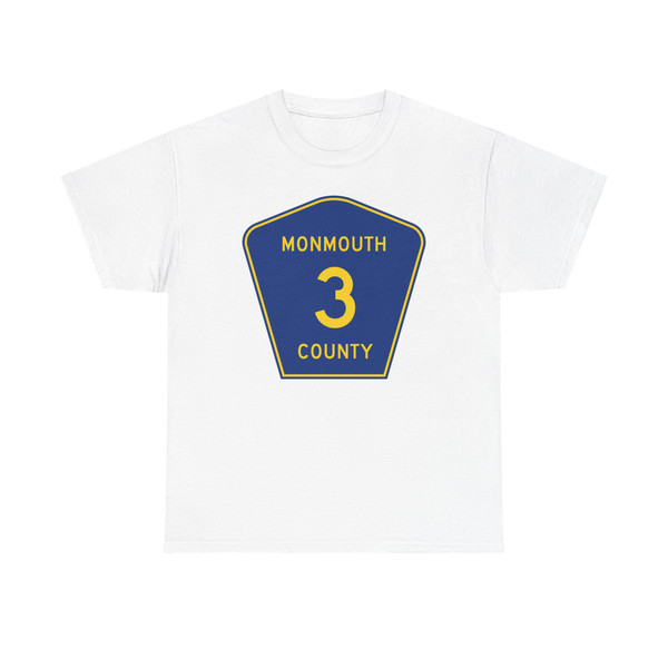 Monmouth County Route 3 NJ (New Jersey) (Road Sign) T-Shirt