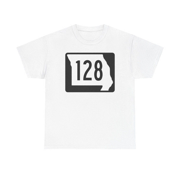 MO-128 (Missouri) (Road Sign) T-Shirt