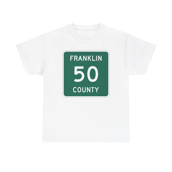 Franklin County 50 NY (New York) (Road Sign) T-Shirt
