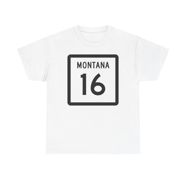 MT-16 (Montana) (Road Sign) T-Shirt