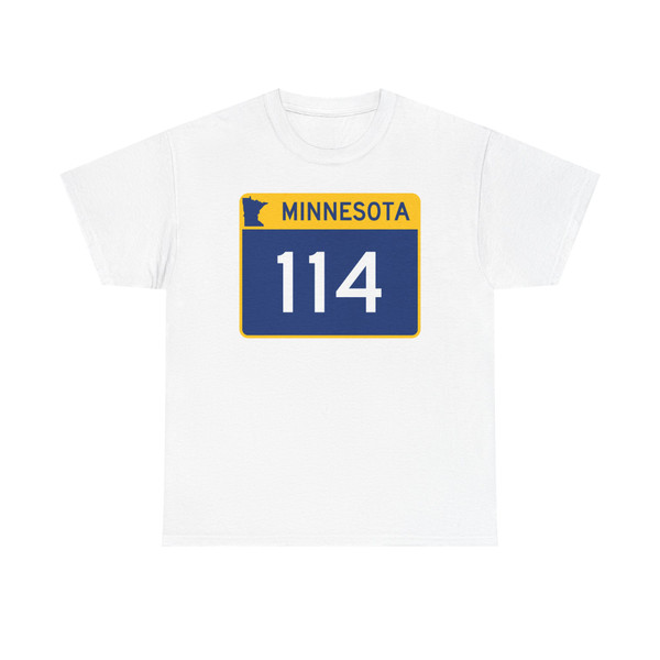 MN-114 wide (Minnesota) (Road Sign) T-Shirt