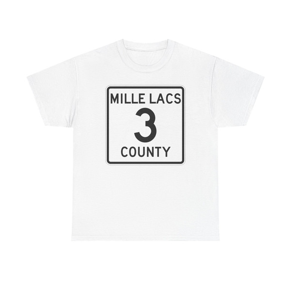 Mille Lacs County 3 MN (Minnesota) (Road Sign) T-Shirt