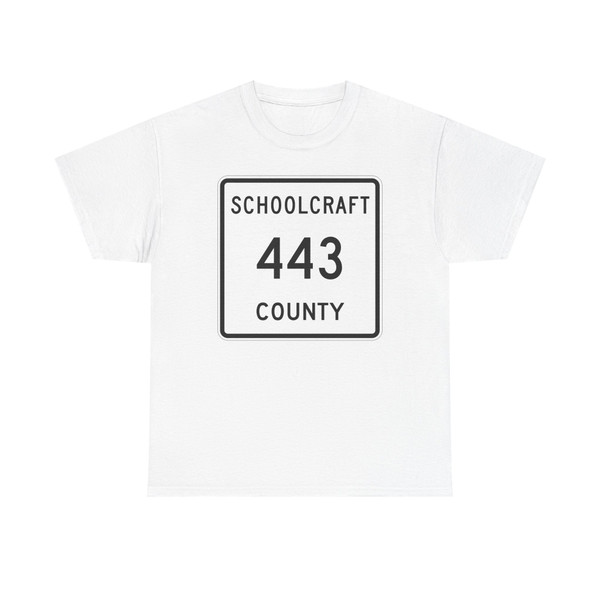 Michigan 443 Schoolcraft County (Michigan) (Road Sign) T-Shirt