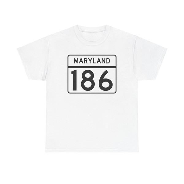 MD Route 186 (Maryland) (Road Sign) T-Shirt