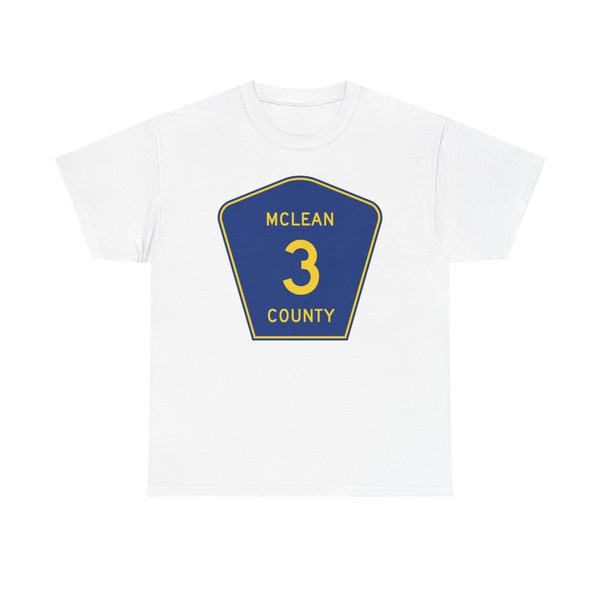 McLean County 3 (Illinois) (Road Sign) T-Shirt