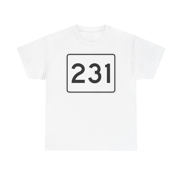 MA Route 231 (Massachusetts) (Road Sign) T-Shirt