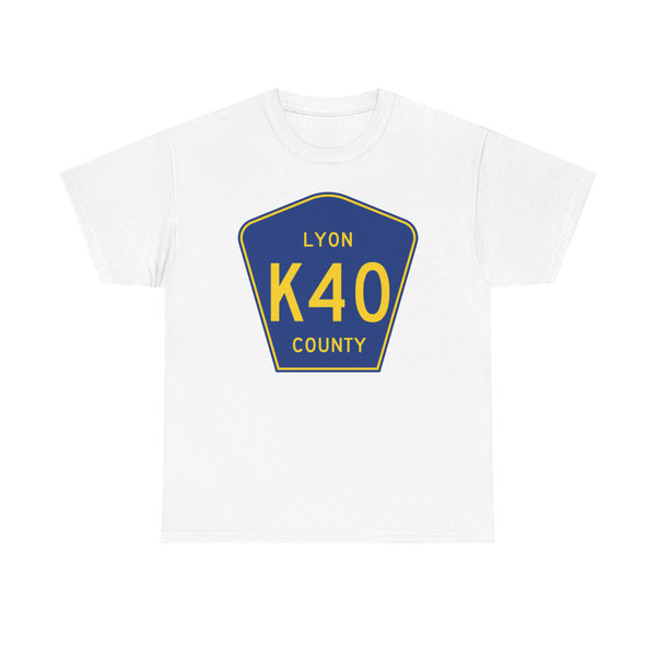 Lyon County Route K40 IA (Iowa) (Road Sign) T-Shirt