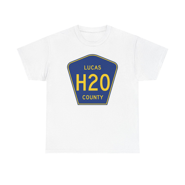 Lucas County Route H20 IA (Iowa) (Road Sign) T-Shirt