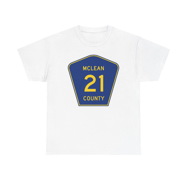 McLean County 21 (Illinois) (Road Sign) T-Shirt