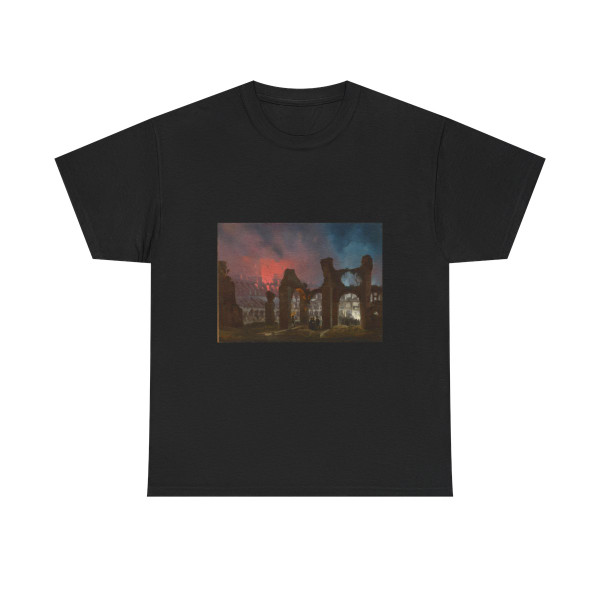 Ippolito Caffi (1809-1866) Roma, Colosseo Illuminato a Fuochi di Bengala - Olio su Cartoncino Intelato 1-0 - T-Shirt